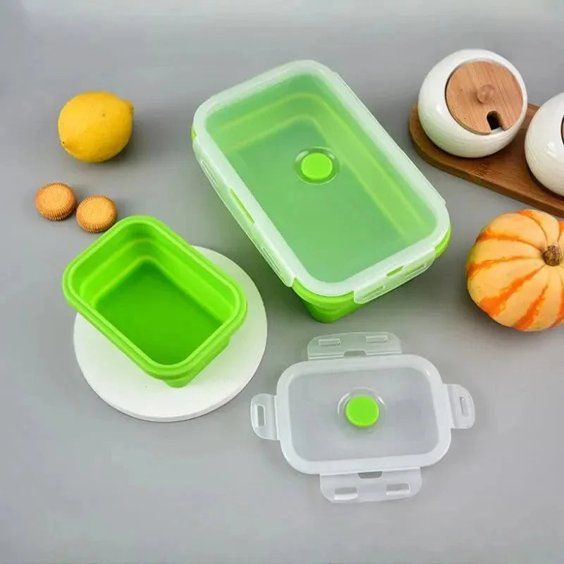 4-Pcs Silicone Food Containers – Airtight, Freezer And Microwave Safe,