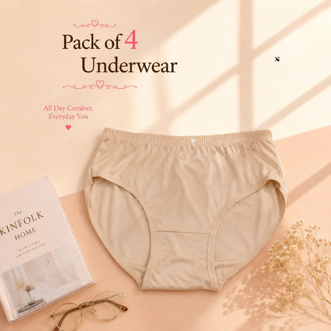 Pack of 4 Basic Underwear