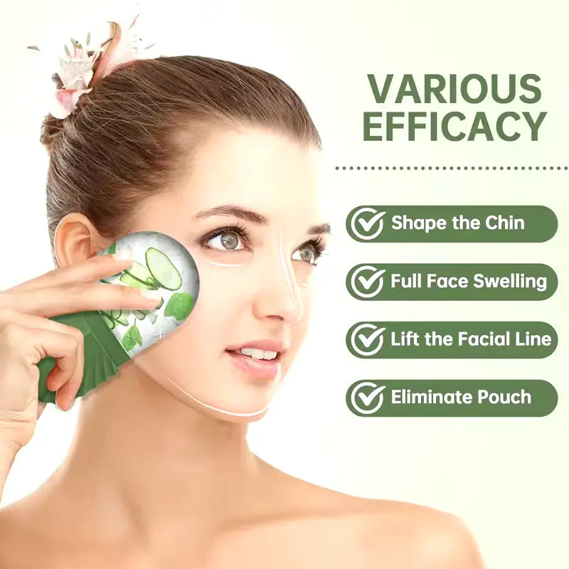 Silicone Facial Ice Roller - Reusable Cryotherapy Massage Tool for Skincare