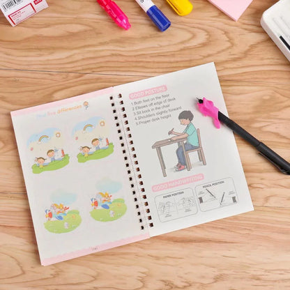 Kids Magic Practice Copybook Set of 4 – Alphabet, Numbers & Drawing