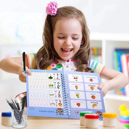 Kids Magic Practice Copybook Set of 4 – Alphabet, Numbers & Drawing