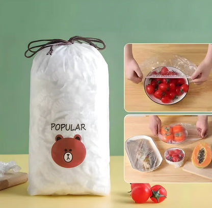 100 Pcs Disposable Food Cover Plastic wraps