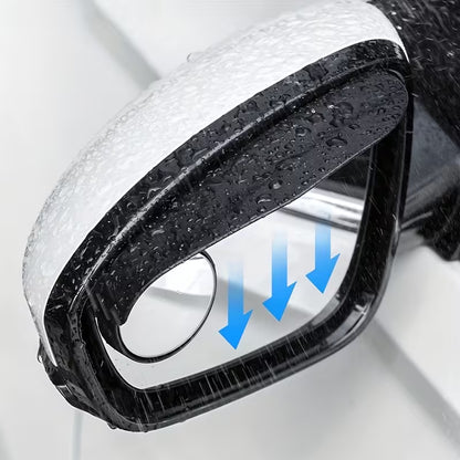 1 pair - Car Side Mirror Rain Guards with Blind Spot Mirrors
