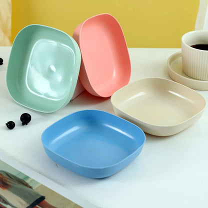 10Pcs Plastic Plates with Stand