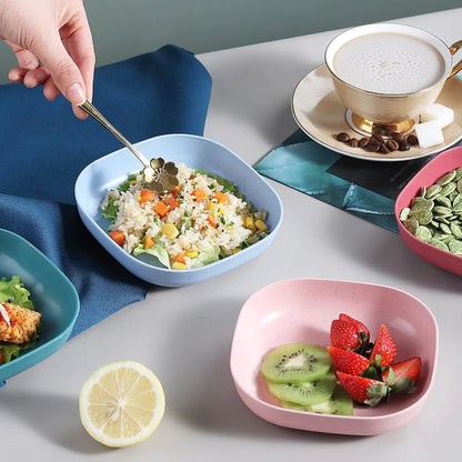 10Pcs Plastic Plates with Stand