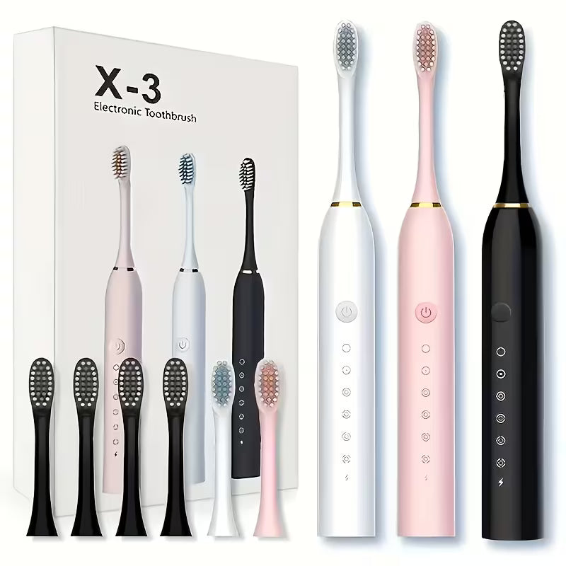 Sonic Electric Toothbrush – Timer & Waterproof (4 Brush Heads)