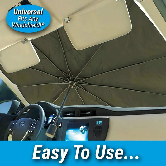 FOLDABLE CAR WINDSHIELD SUN SHADE UMBRELLA