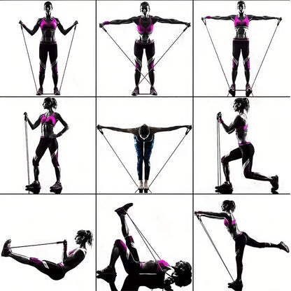 Resistance Band 12 Piece Set with Belt- 145kg