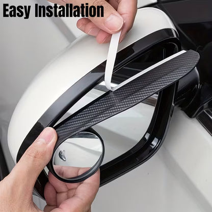 1 pair - Car Side Mirror Rain Guards with Blind Spot Mirrors