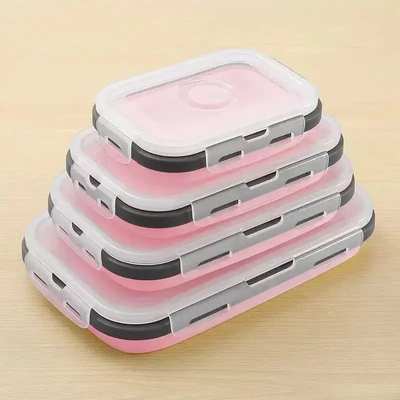 4-Pcs  Silicone Food Containers – Airtight, Freezer And Microwave Safe,