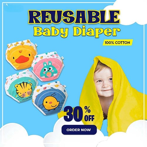 Kids Reusable Cotton Padded Diapers