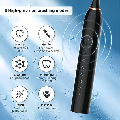 Sonic Electric Toothbrush – Timer & Waterproof (4 Brush Heads)
