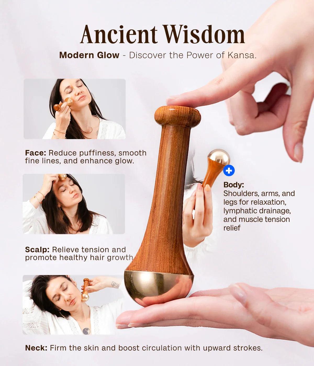 Natural Healing Kansa Wand  Massager
