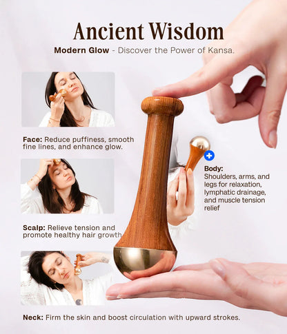 Natural Healing Kansa Wand  Massager